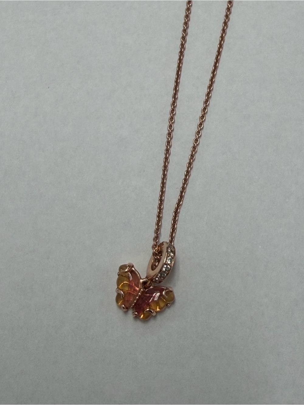 Pandora Rose Gold Butterfly Pendant Necklace - Picture 4 of 5
